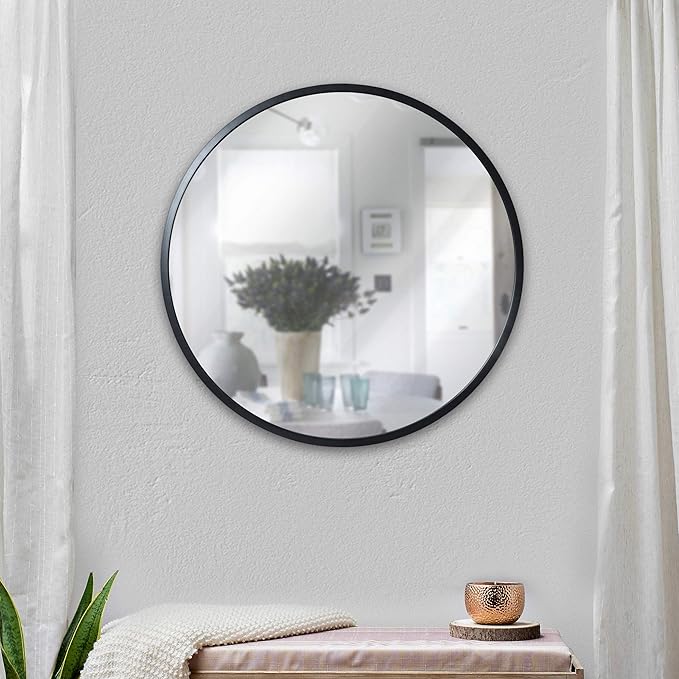 HBCY Creations Round Mirror, Living Room and More, Modern Minimalist Mirror - Image 2