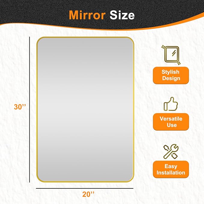 Delma Bathroom Mirror, High-Definition Vanity Mirror, Versatile Mirror - Image 8