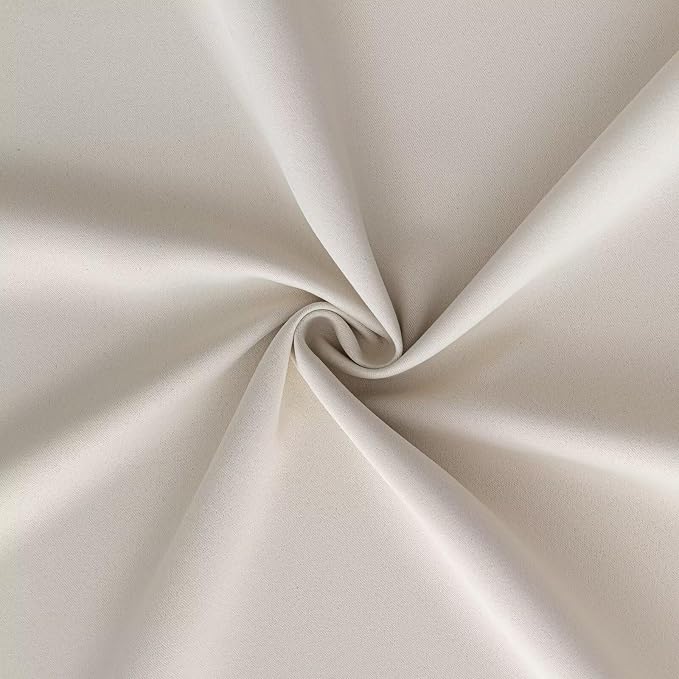 IGEMAEVE Cream Curtains 84 Inch Length 2 Panels Set, Light Filtering Curtains - Image 6