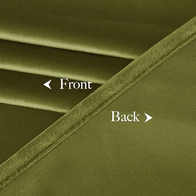 NICETOWN Moss Green Velvet Drapes 120 inch Long - Image 8