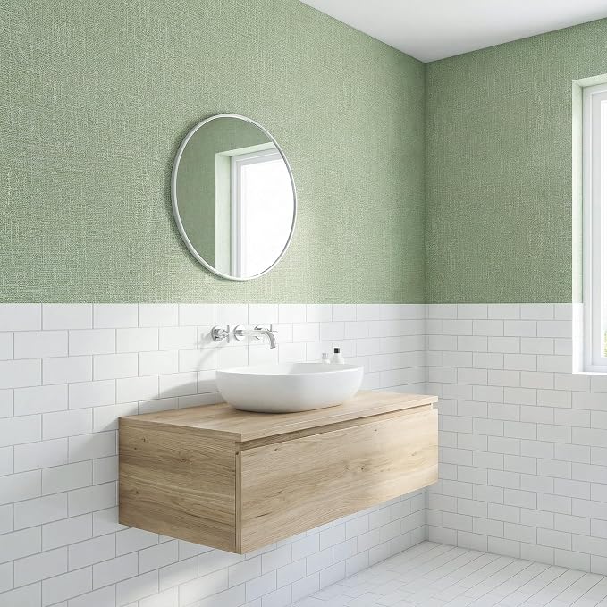WADILE Grasscloth Peel and Stick Wallpaper 23.6in x 472in, Textured Contact - Image 6