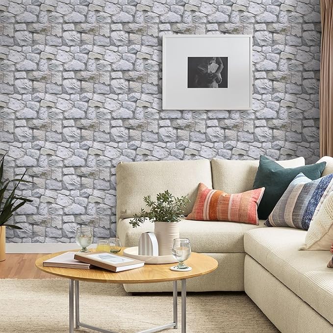 Commomy 3D Faux Stone Wall Panel Peel and Stick Wall Tiles - Image 3