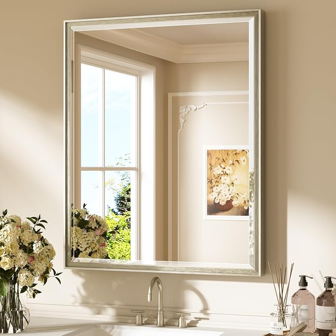 Keonjinn 30" x 36" Brushed Nickel Bathroom Mirrors by Keonjinn