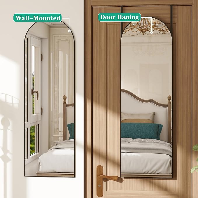 Over the Door Mirror Full Length, Behind the Door Wall Mirror, Back of Door - Image 2