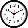 Bernhard Products Black Wall Clock Silent Non Ticking 10 Inch Quality Quartz by BernhardProducts