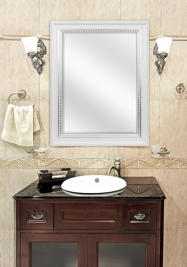 MCS 23x29 Large Wall Mirror, Vertical & Horizontal Wall Hanging Mirror - Image 6