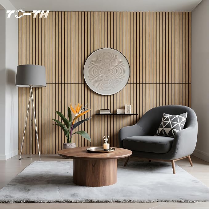 TO-TH Wood-Look Acoustic Wall Panels, 10 Pack 47.2” x 23.6” Acoustic Panels - Image 5