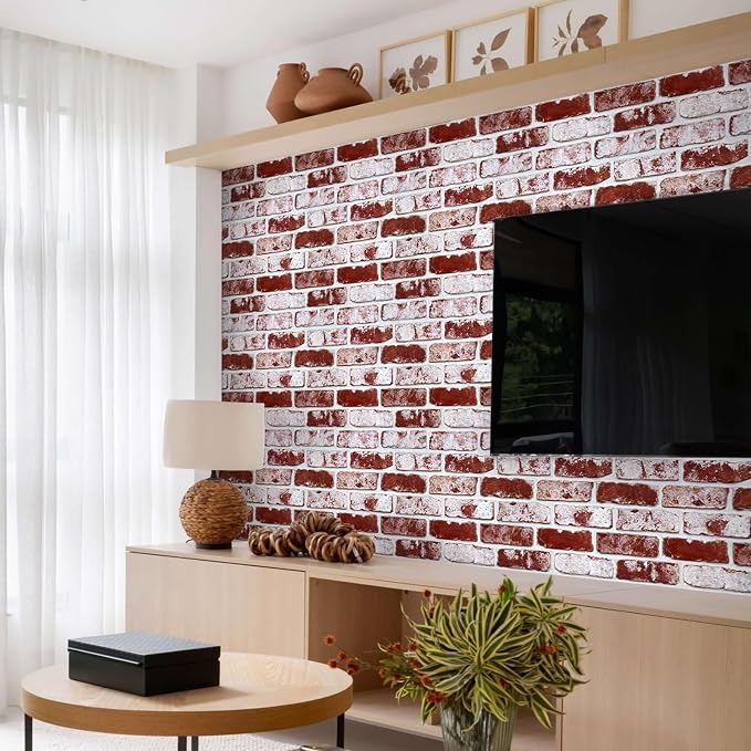 COMSTICKC 3D Faux Brick Wall Panels Peel and Stick, Not Real Brick, Small Size - Image 7