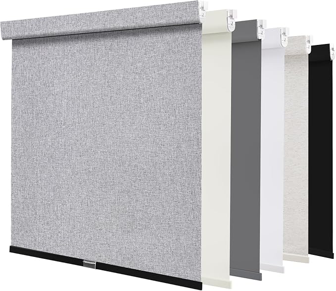 AOSKY No Drill Cordless Blackout Roller Shades by AOSKY