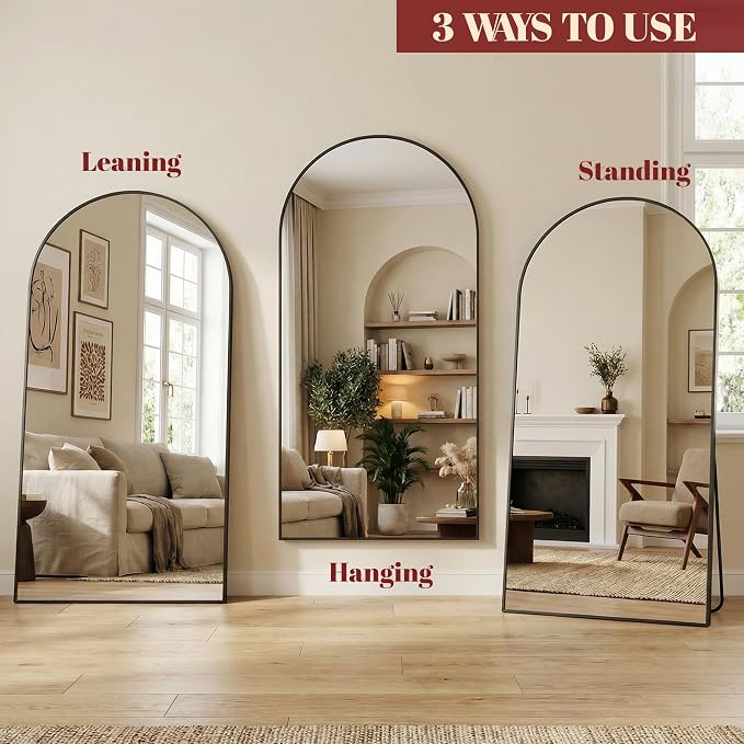 Suidia 76"x44" Arched Full Length Mirror - Image 8