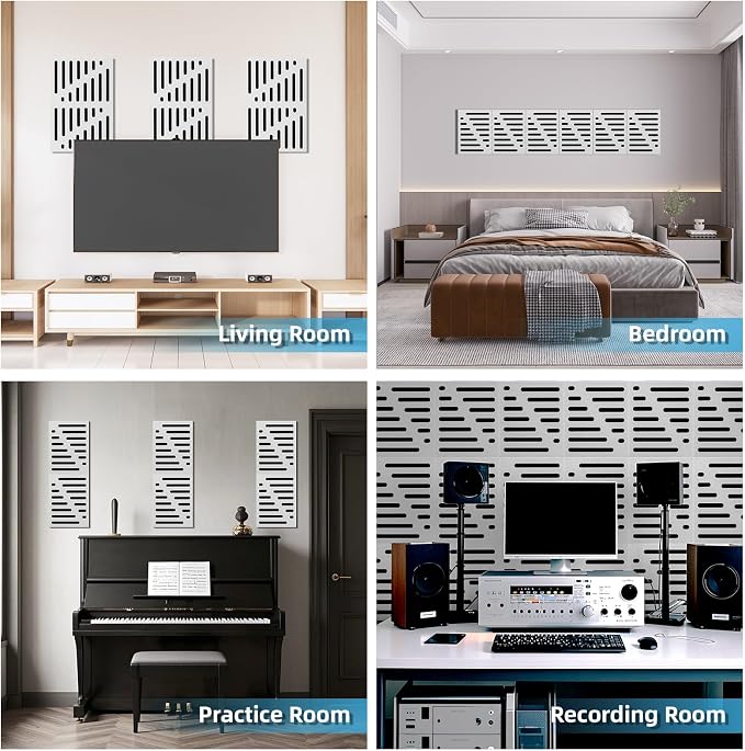 Art3d 6-Pack Self-Adhesive Soundproof Acoustic Panels - Image 4
