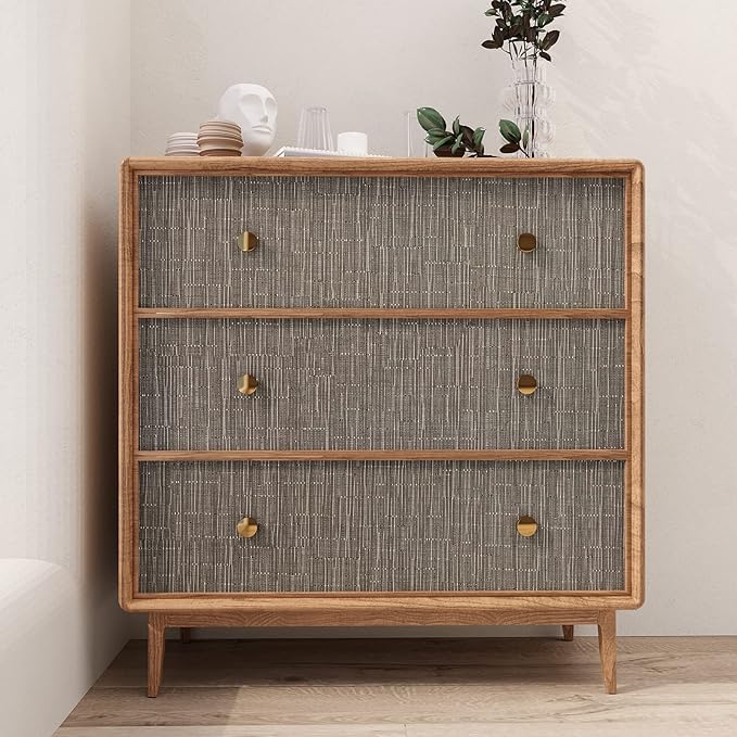 VEELIKE Truffle Brown Grasscloth Peel and Stick Wallpaper Faux Woven Grasscloth - Image 7