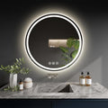 LED Bathroom Mirror 20 Inch Round Bathroom Mirror by WISSMILESHOME