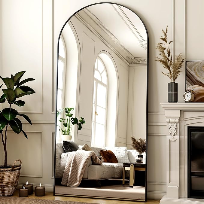 XRAMFY 78"x38" Arched Full Length Mirror Floor Mirrors - Image 7