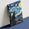 ALMLZL Framed Van Gogh The Starry Night Cat Canvas Wall Art Cute Funny Black by ALMLZL