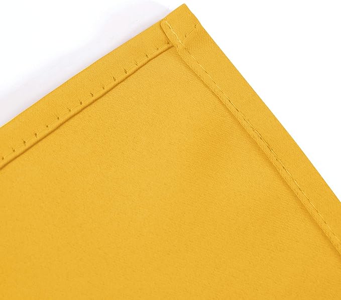 LEMOMO Yellow Blackout Curtains/52 x 45 Inch Length/Set of 2 Panels Grommet - Image 7