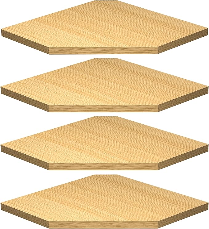 Fun Memories Corner Shelf Wall Mount, Corner Floating Shelves, Rustic Wood Wall by FunMemories
