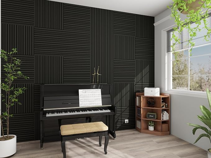 Acoustic Panels 4 Pack Self-Adhesive Upgrade, 23.62"X23.62" Sound Proof Wall - Image 7