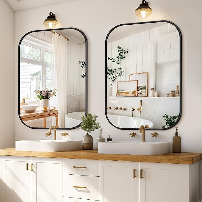 FICTOR Bathroom Vanity Mirror for Wall, 2 Pack 28" x 40" Rectangle Bathroom - Image 8