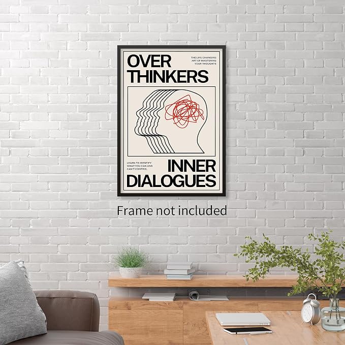 Maximalist Vintage Mental Health Posters Retro Unique Eclectic Wall Art - Image 5