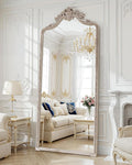 Wall Mount Arched Full Length Mirror, Baroque Antique Vintage Long Mirrors by WISSMILESHOME
