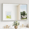 Keonjinn 48 x 30 Inch Brushed Nickel Bathroom Mirrors by Keonjinn