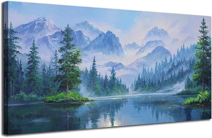 Ardemy Forest Landscape Canvas Painting 48"x24" by Ardemy