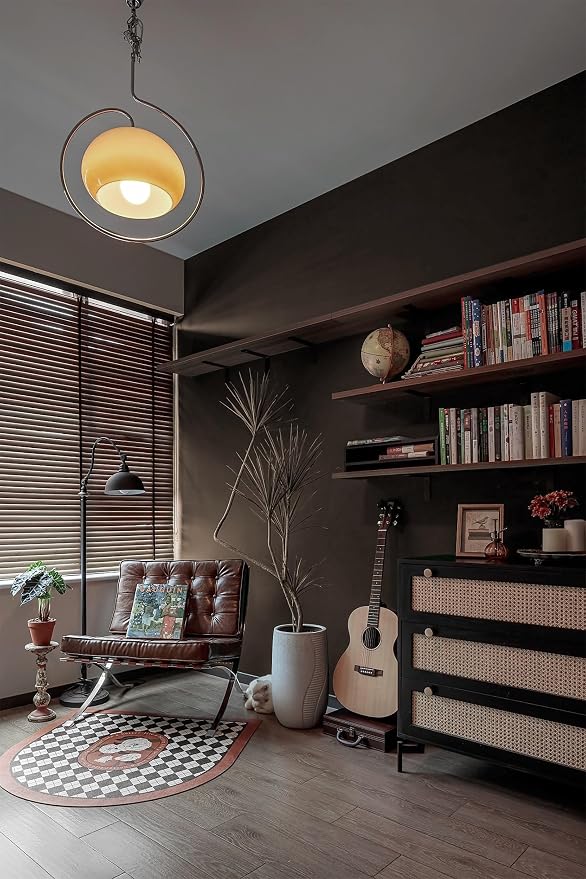 Dimoon 236.2''x17.7''Coffee Brown Peel and Stick Wallpaper Contact Paper Modern - Image 3