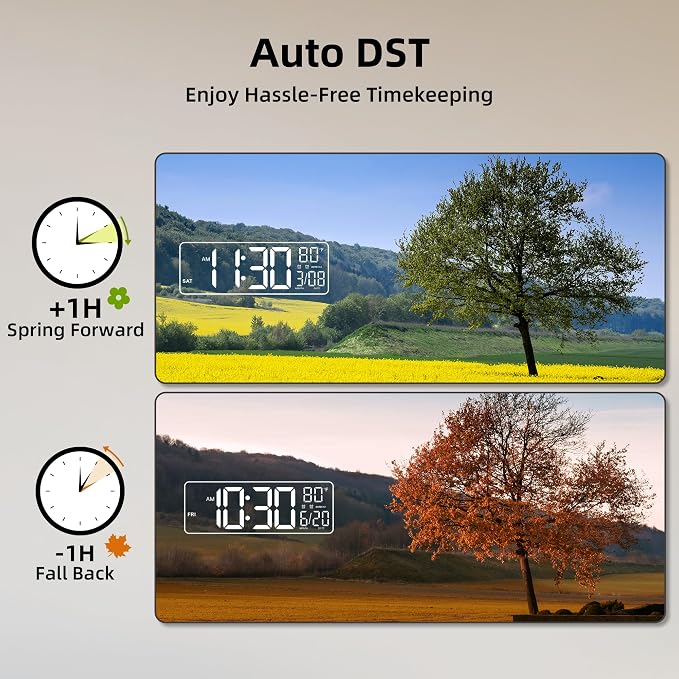 EASYERA 16.5" Large Digital Wall Clock - Image 8