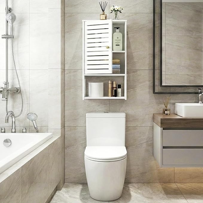 4-Tier Wall Bathroom Storage, Space-Saving Organizer - Image 4