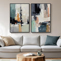 Large Framed Colorful Abstract Wall Art by Cuspin