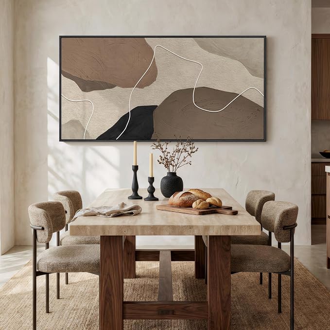 Cuspin Extra Large Neutral Abstract Wall Art - Image 2