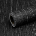 Black Grasscloth Peel and Stick Wallpaper Vintage Texture Removable Waterproof by Qianglive