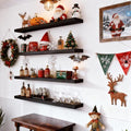 ROGMARS Black Floating Shelves for Wall 36 inch, Rustic Solid Wood Farmhouse by 100RealSolidWood