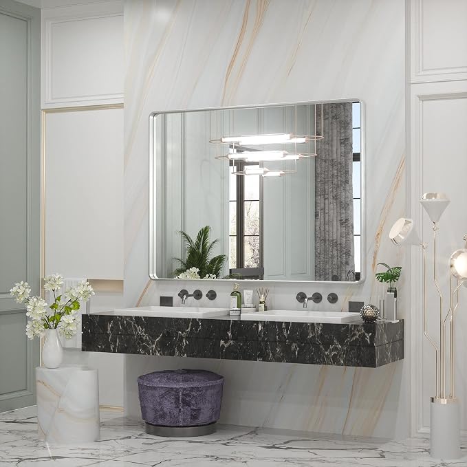 TETOTE 48 x 36 Inch Silver Mirrors - Image 8