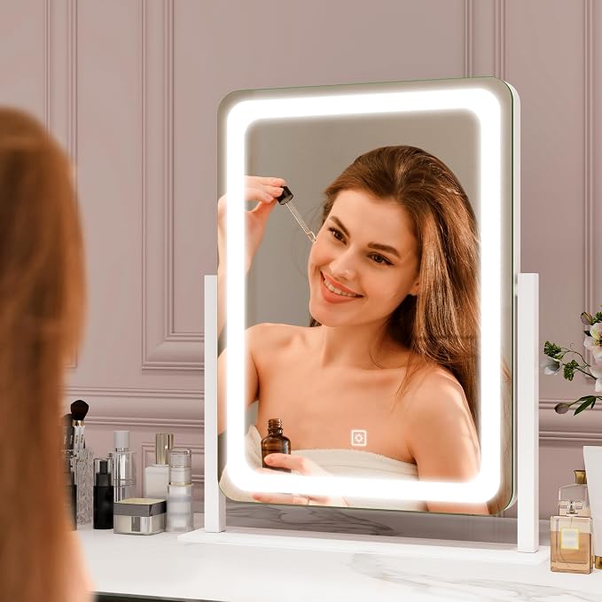 ROLOVE Vanity Mirror with Lights, 12.6"x15" LED Makeup Mirror with Lights - Image 9