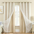 XiDi Curtains for Bedroom Decor Beige52/72/1 by Addsomecolortolife