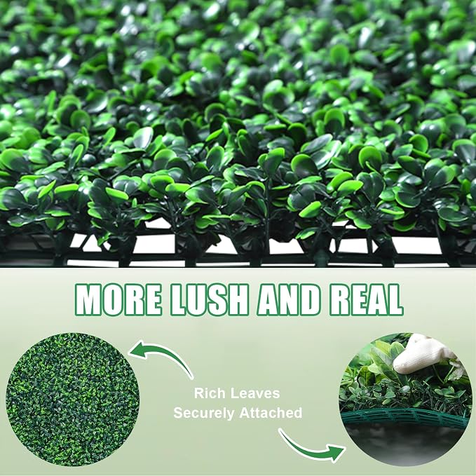 Yangrass Artificial Greenery Wall Roll, Vine Leaf Fence Panels - Image 5
