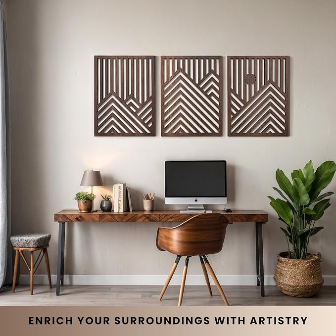 qmmp Modern Wooden Wall Sculptures - Image 3