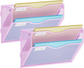 Marbrasse Wall File Holder 2-Tier Hanging Wall File Organizer, Mesh Mail Holder by Marbrasse