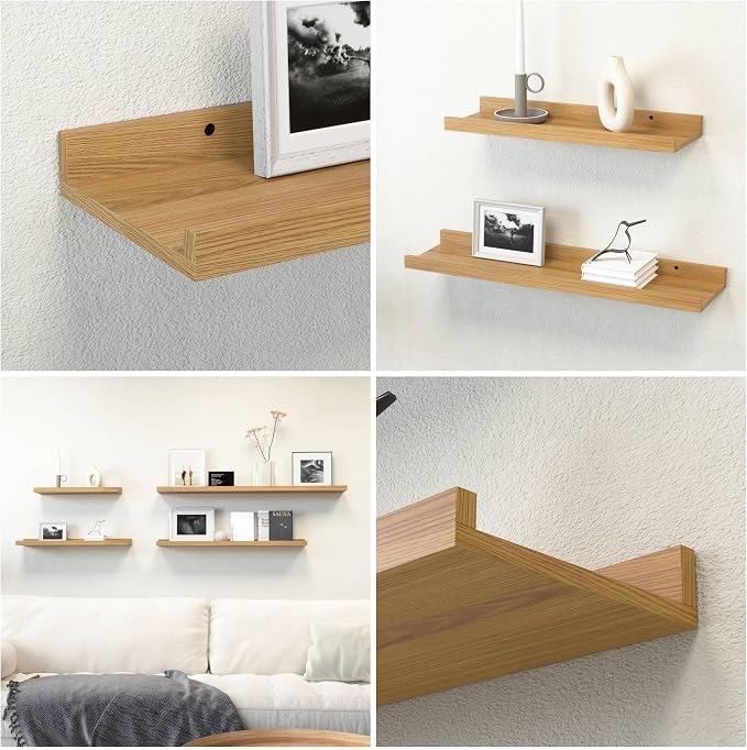 Boswillon Floating Shelves Set of 2, Modern Wall Shelves - Image 4