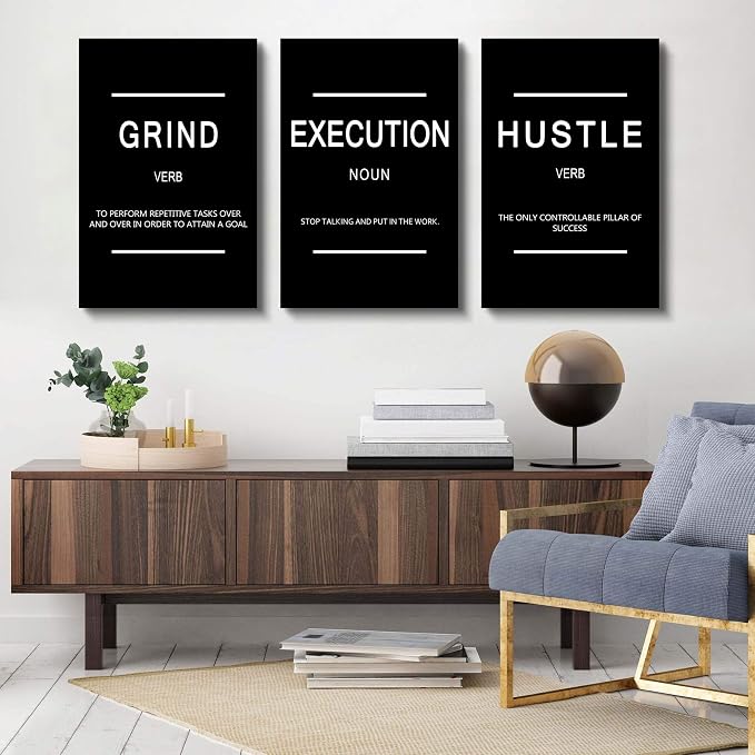 Framed Canvas Wall Art Success Quote, Office Wall Art, Positive Motivational - Image 7