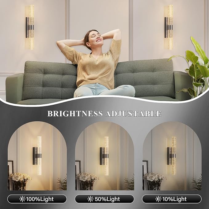 camuucci Battery Operated Wall Sconces Set of 2 Rechargeable Battery Powered - Image 5