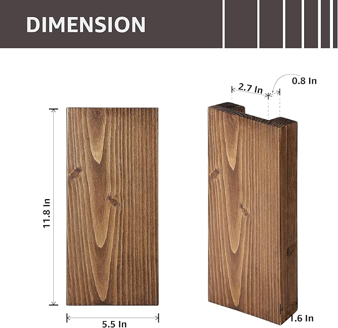 Wood Wall Planter Set of 2, Wood Wall Pocket - Image 6