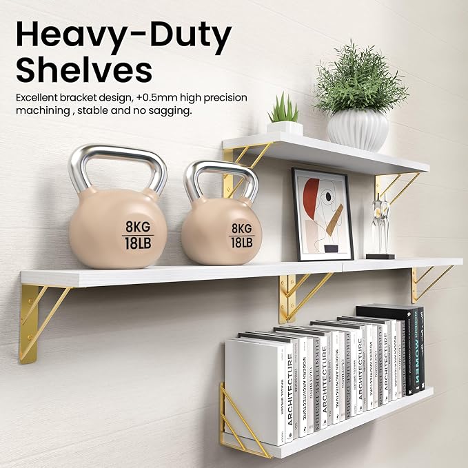 BAYKA Wall Shelves for Bedroom Decor, Floating Wall Shelf for Living Room - Image 5