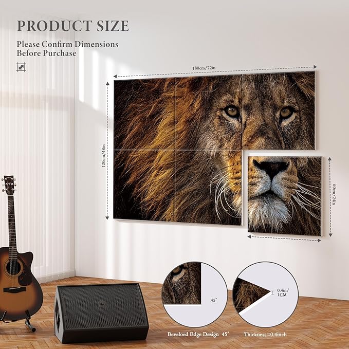 JBER 6 Pack Art Acoustic Panels, 72×48 Inches Soundproof Wall Panels, Large - Image 2