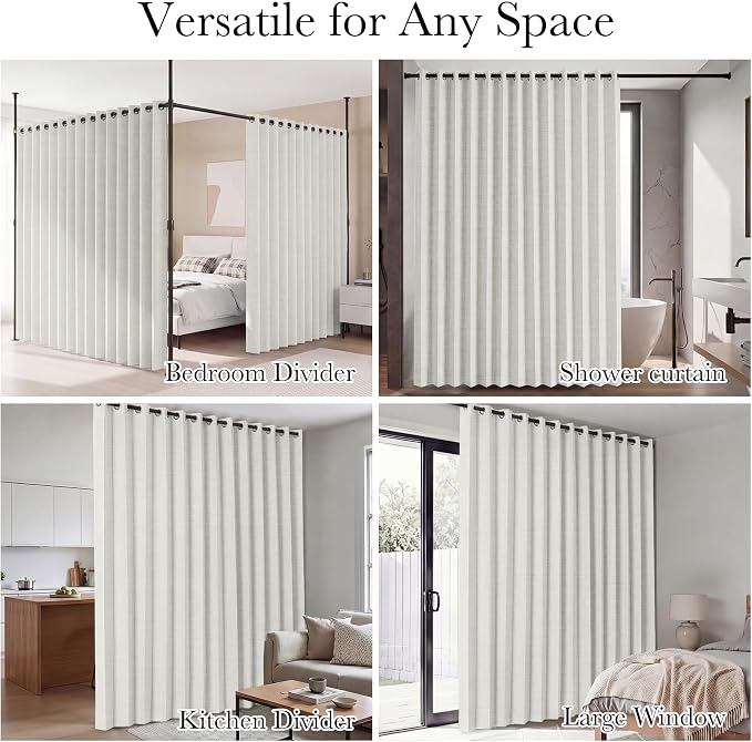 RYB HOME Accordion Style Room Divider Curtain-100% Blackout Folding Accordion - Image 7