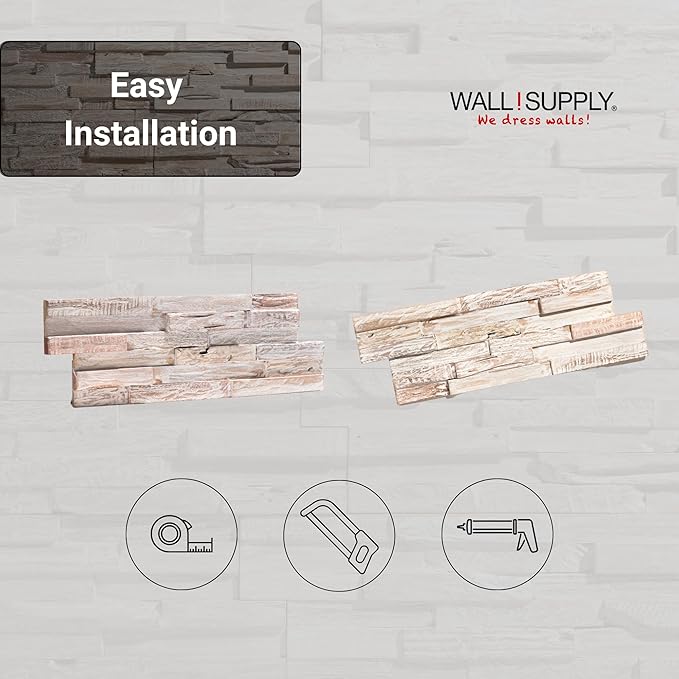 Wall!Supply 3D Wall Panels – Reclaimed Whitewash Asian Teak Wood – Home Decor - Image 7