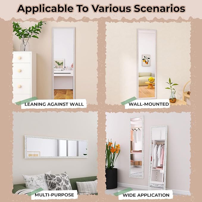 LFT HUIMEI2Y Door Mirror Full Length, Wall-Mounted Mirror Rectangle Tall - Image 7