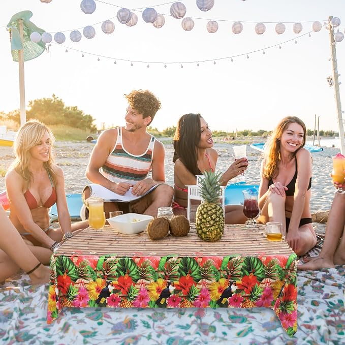 Kochorie 100 Ft X 54 Inch Hawaiian Luau Party Tablecloth Roll - Image 5